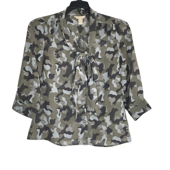 Banana Republic Camouflage Print Women's Top size MP - Picture 1 of 10